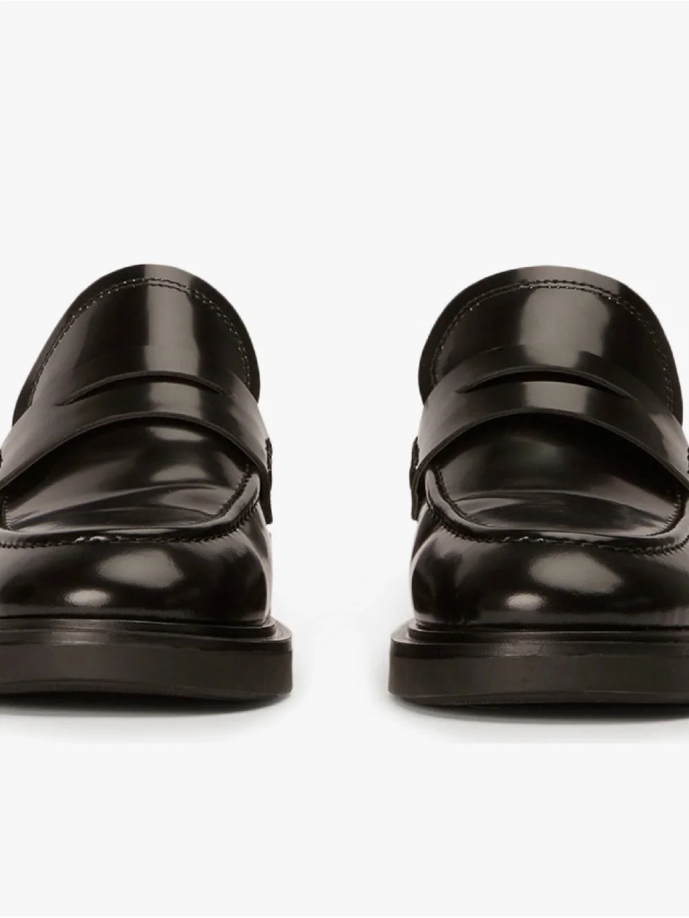 Women’s Black Penny Loafers - Classic Leather Dress Shoes